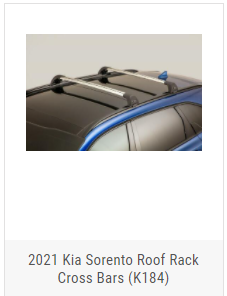 2021 Kia Sorento Roof Rack Cross Bars