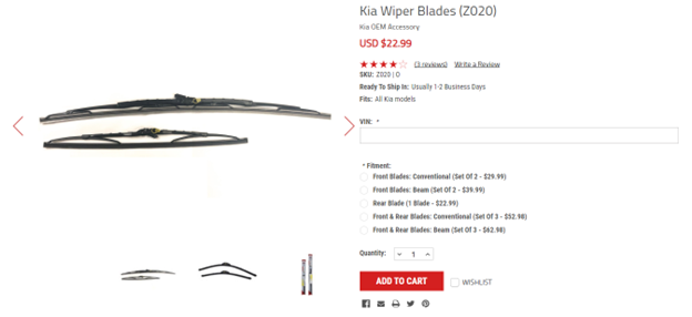 Kia Windshield Wiper Blades